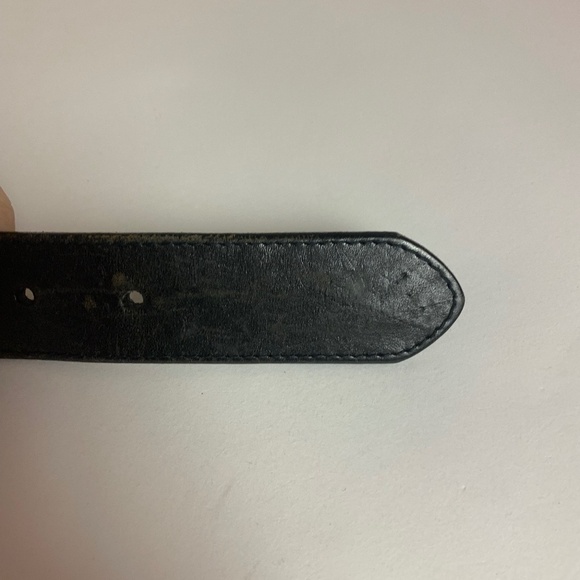 Brown Belt Leather Embroidered Beige Floral Hippie Boho Retro SZ L/XL - Picture 10 of 10